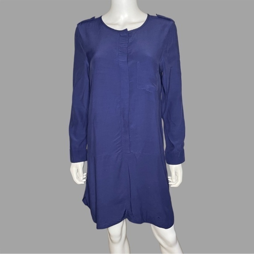 Madewell Navy Blue Cargo Button‎ Down Tunic Dress